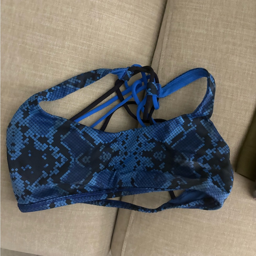 Lululemon Athletica Blue Patterned Bra